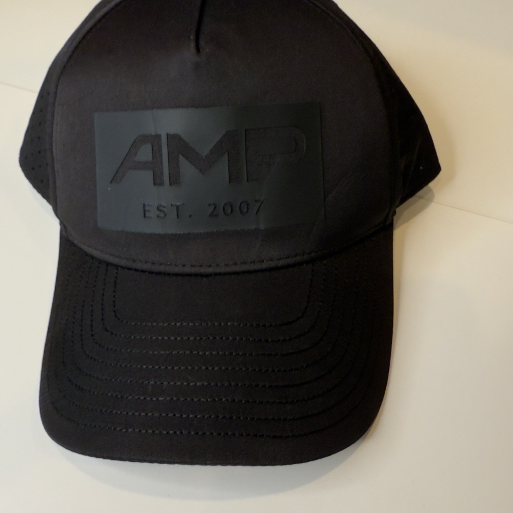 AMP Hat Truwear. Black, One Size Wash And Ready To Wear, - Picture 10 of 10